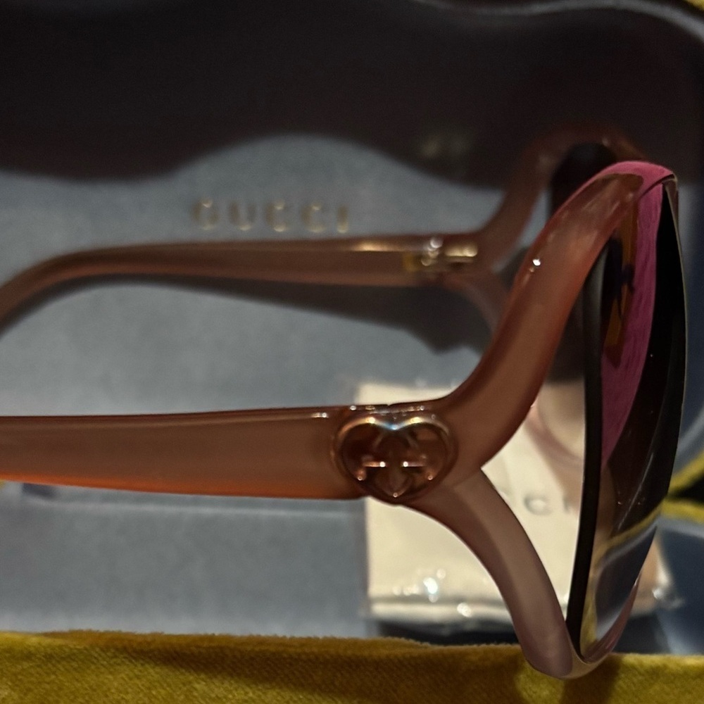 Gucci Oversized Square Dark Brown Sunglasses - Picture 5 of 12